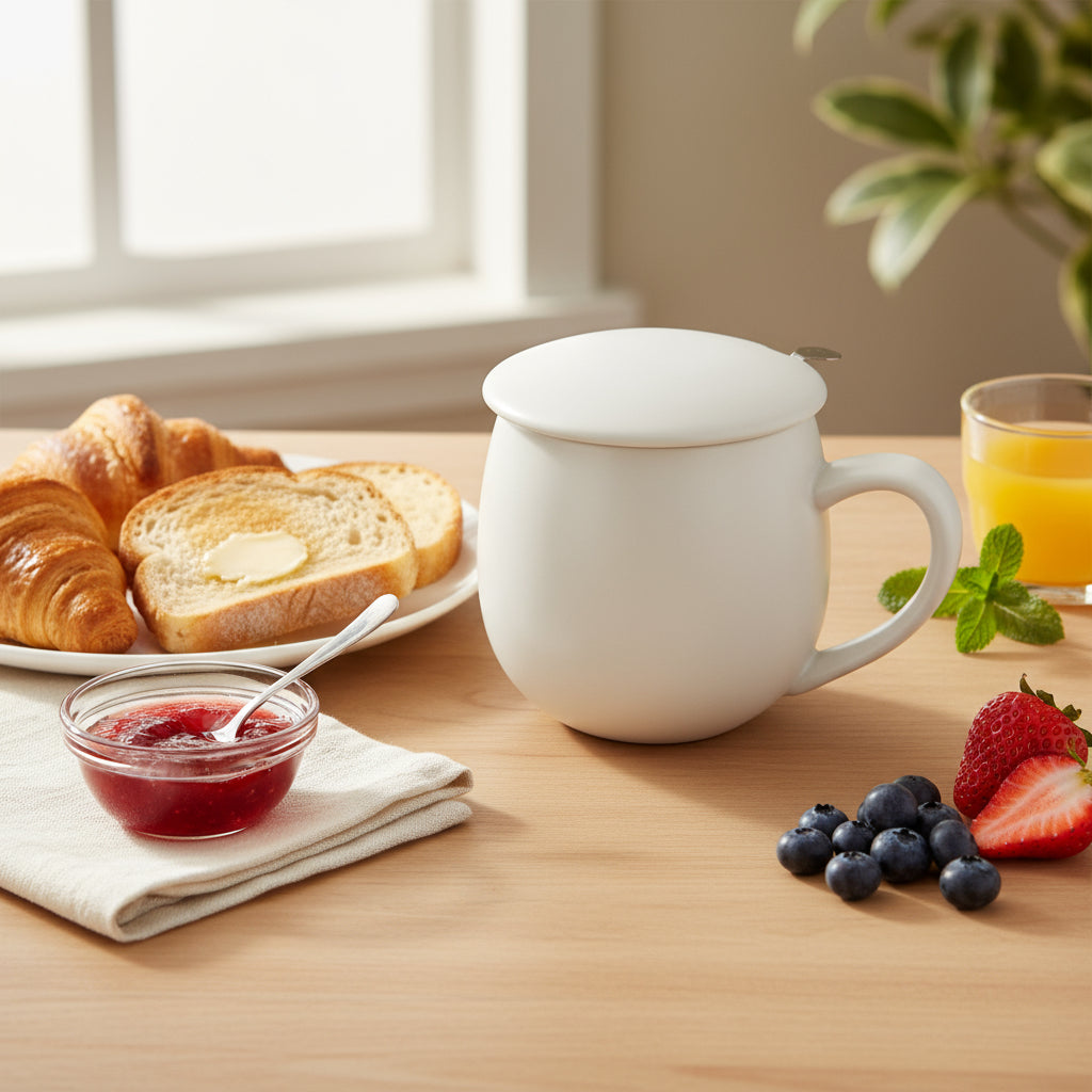 Tazza in Ceramica con Filtro in Acciaio Inox